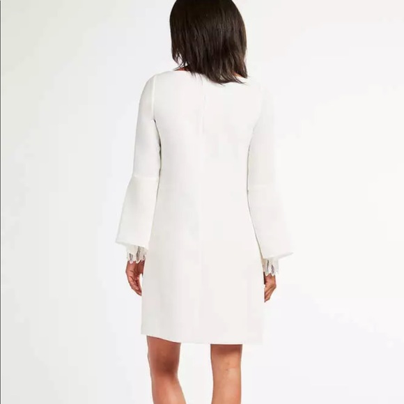 Elie Tahari Dori Lace Trim Bell Sleeve Dress - Picture 3 of 5